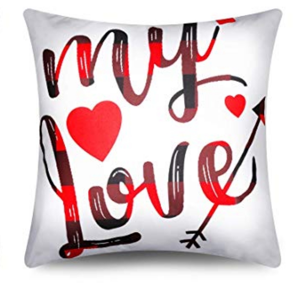 ⭐NEW⭐ - 🖤❤ Plaid "My Love" Pillow - 18X18